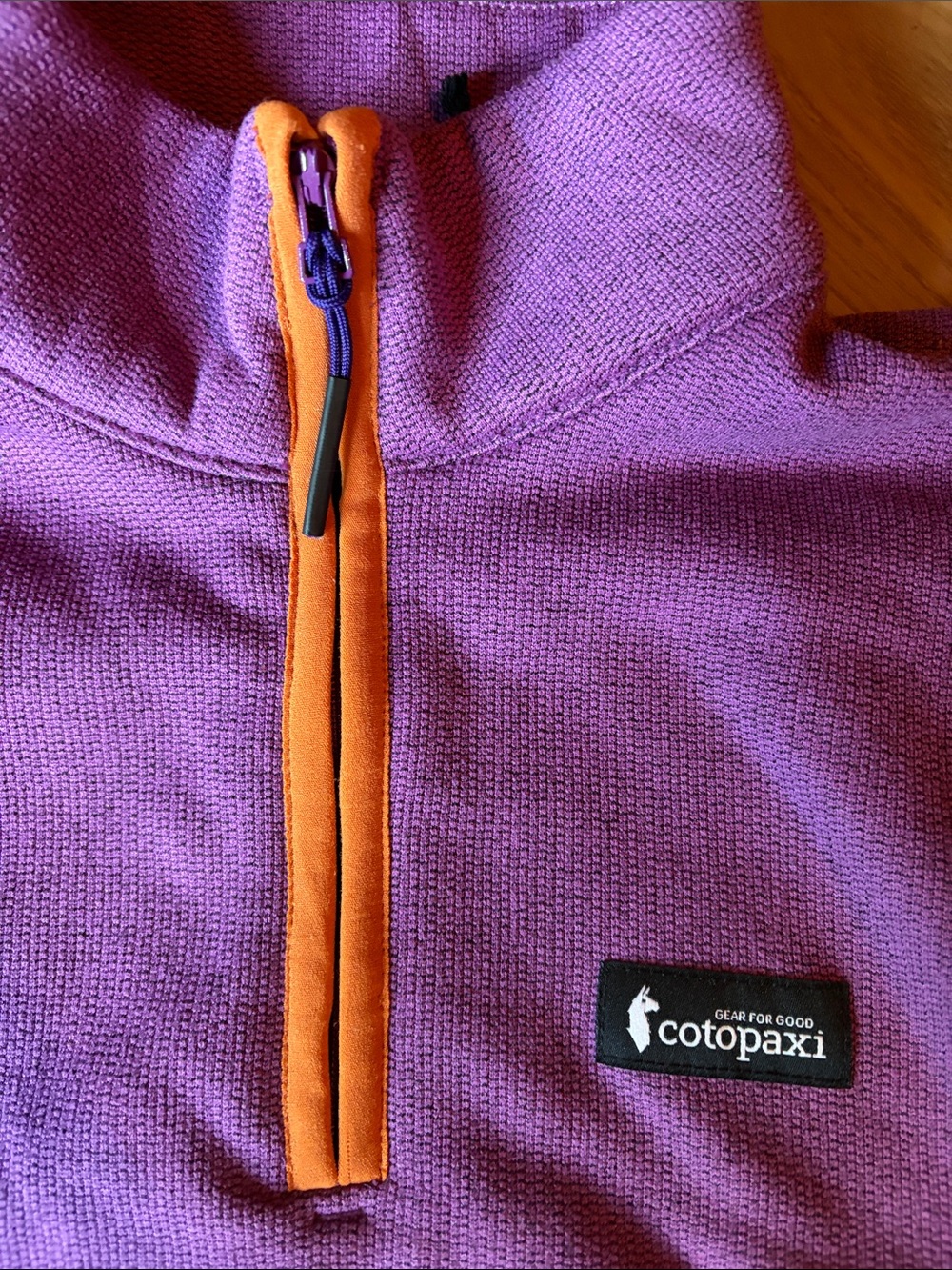 cotopaxi Purple Fleece Quarter-Zip with Orange Trim - Picture 2 of 8